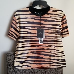 'Lazy Oaf' Velveteen Animal Print Tee